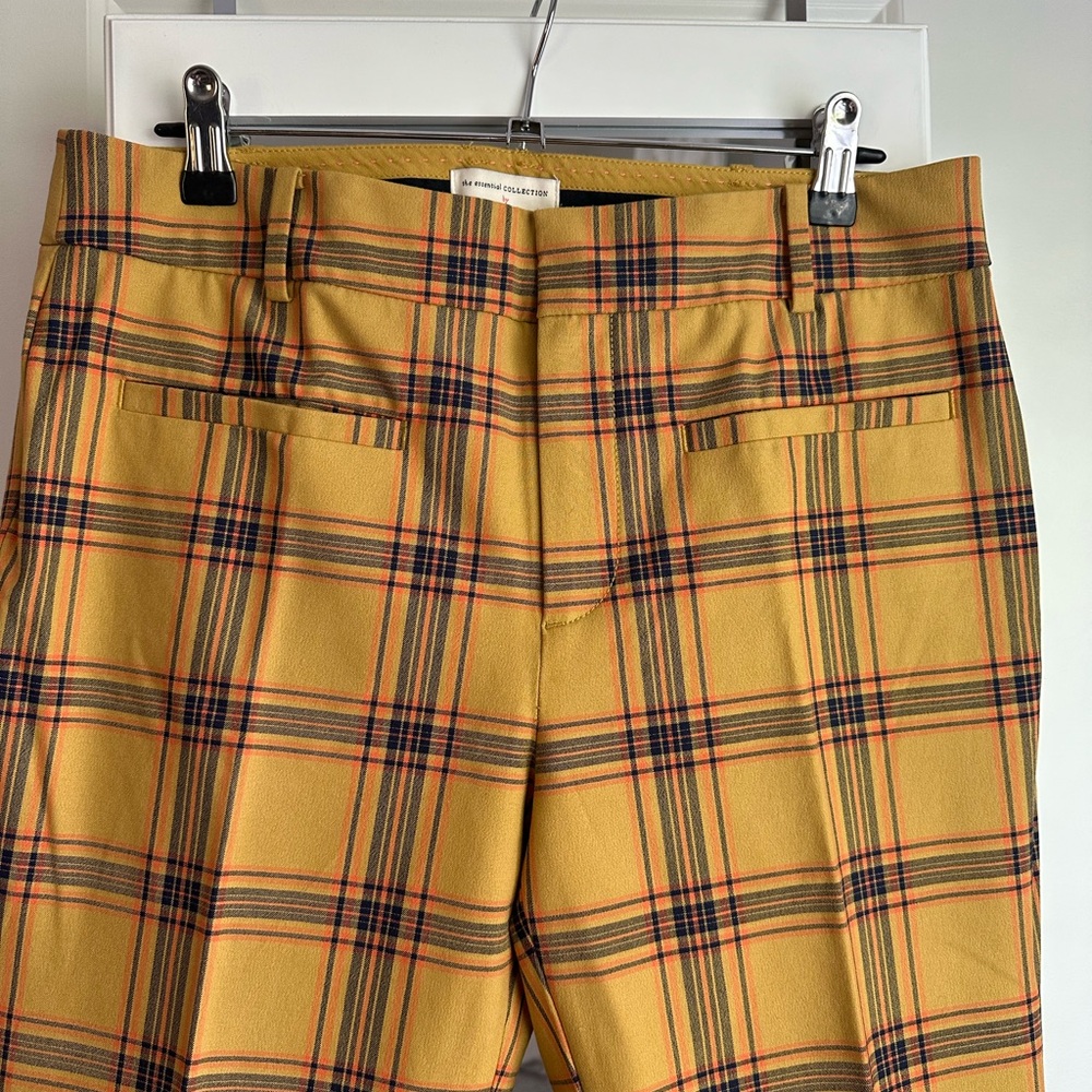 Anthropologie Essential Collection Plaid Straight Leg Pants - Picture 4 of 9